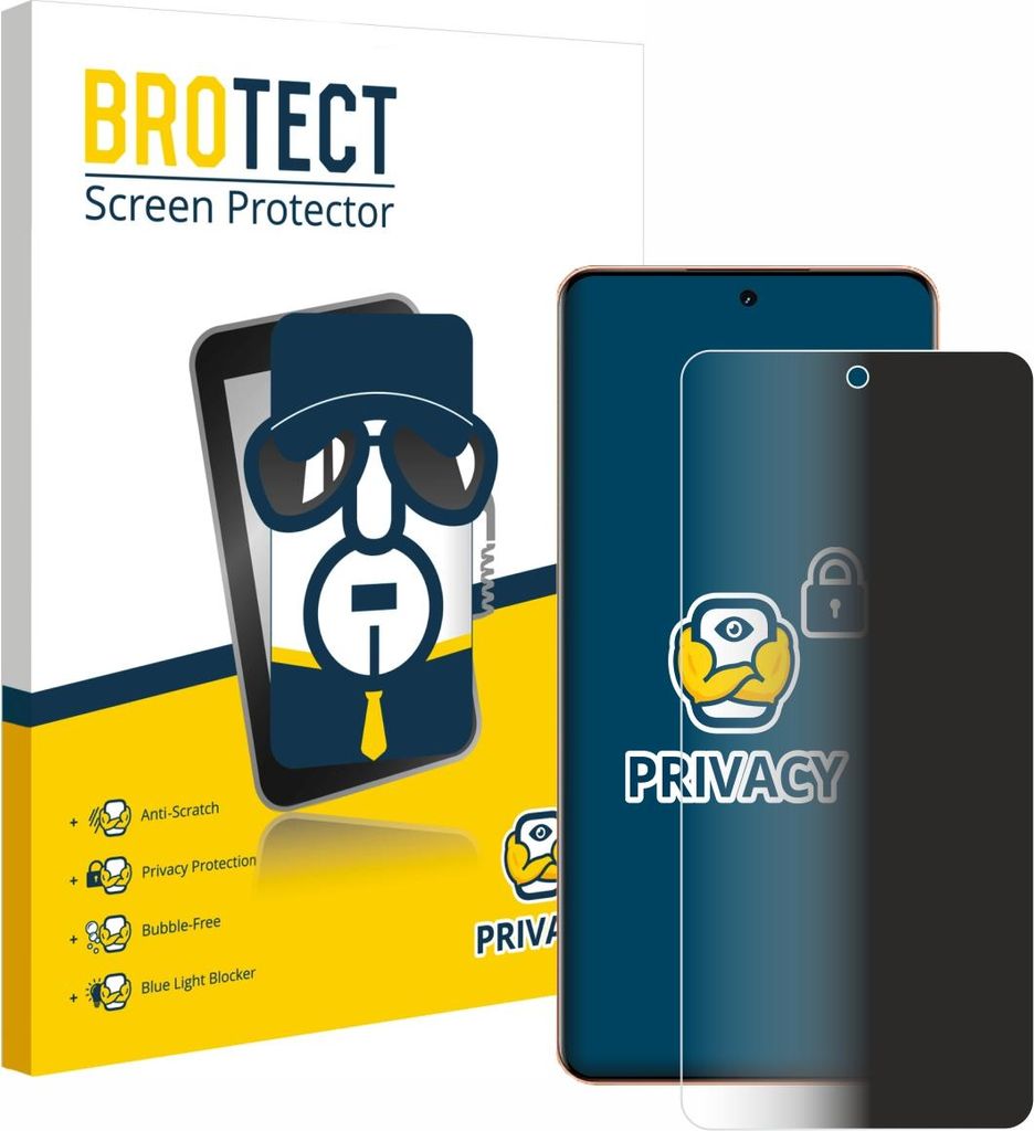 BROTECT Sichtschutzfolie für realme P4 Pro 5G Anti-Spy Privacy Sichtschutz Blickschutz Folie Blaulicht-Schutz