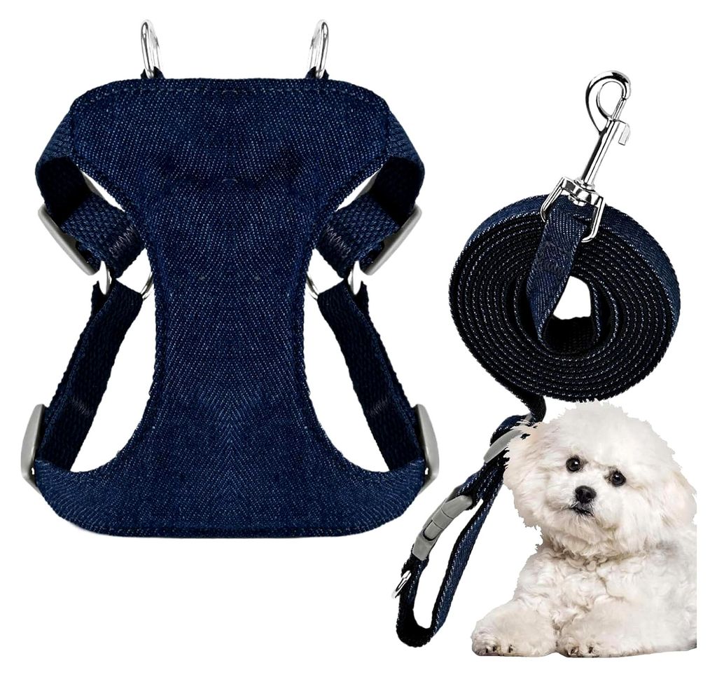 Kleines Hundegeschirr - Verstellbarer Schnellverschluss - Geschirr für Spaziergänge - Für kleine und mittlere Hunde sowie Welpen