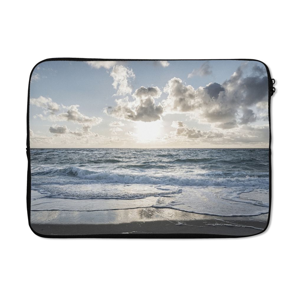 MuchoWow Laptop Hülle 13 Zoll Meer - Wolken - Deutschland Laptoptasche - Laptophülle - Sleeve - Rundumschutz