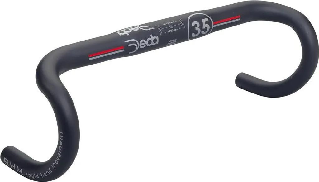 Cintre de route Deda M35 aluminium noir mat 460 mm pour vélo course