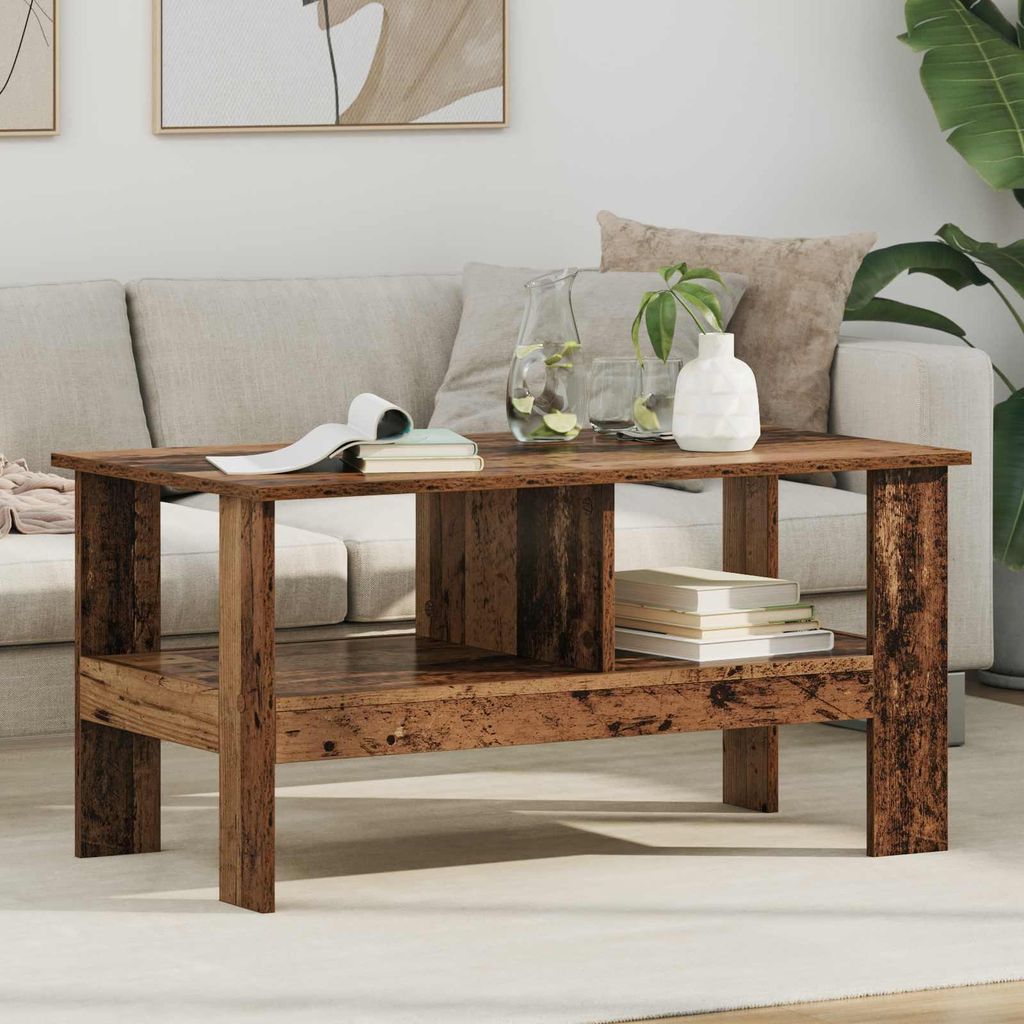 "Schlussverkauf" Couchtisch 1 PC - Modernen Stil - Kaffeetisch - Altholz 90x50x45 cm Holzwerkstoff C9544
