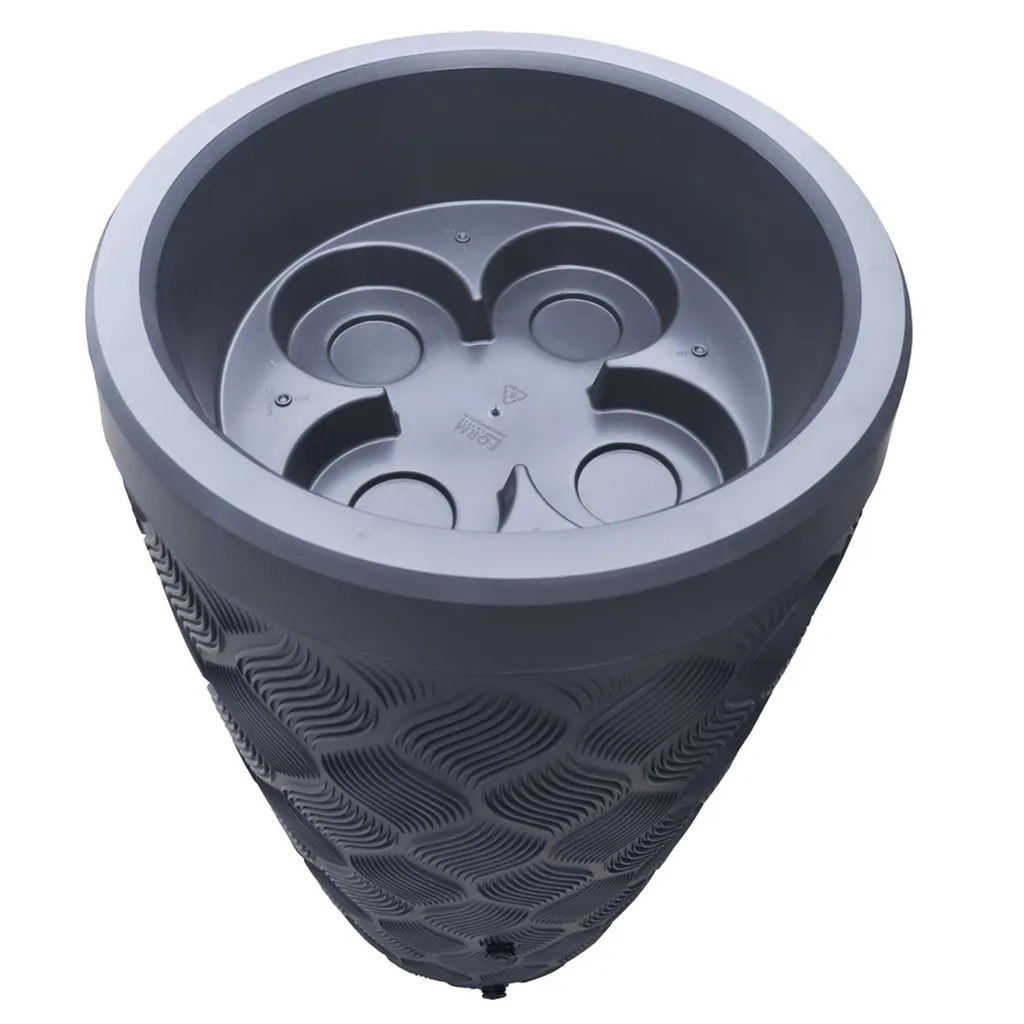 Cuve à eau 240L avec robinet de vidange et jardinière anthracite