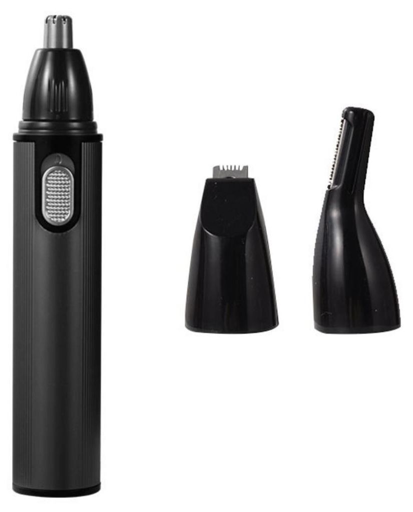 INF 3-in-1 USB-Trimmer Nase Augenbrauen Gesicht ABS 13.4x2.5cm unterwegs Schwarz