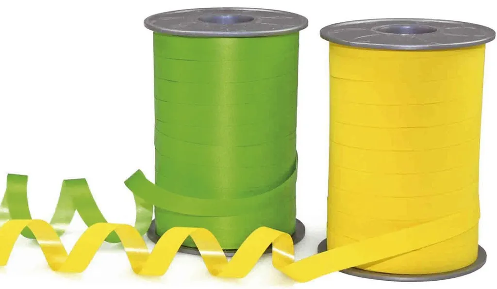 Ruban jaune anti-déchirure 10 mm x 200 m - Fini opaque pour beaux nœuds
