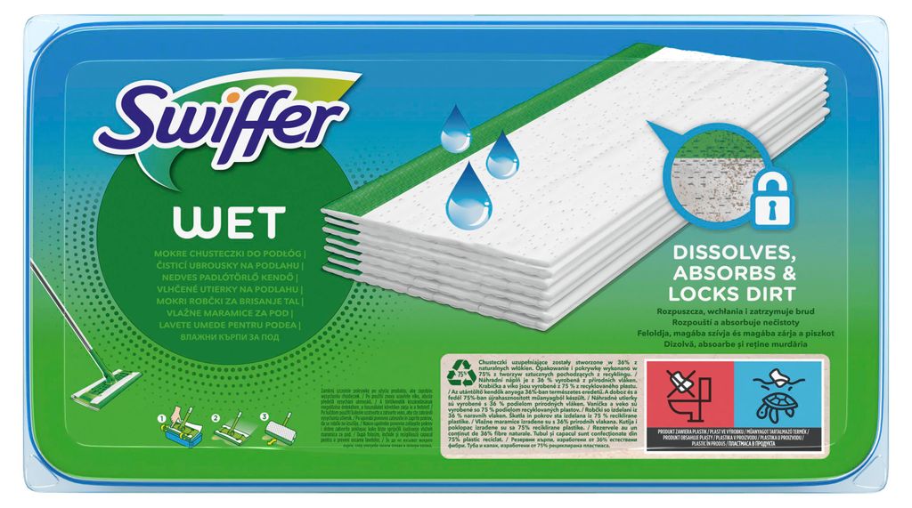 Swiffer Wet Lemon Mop Tcher, 20 Stck