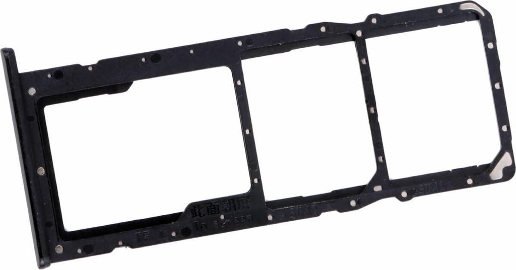 Simkartenhalter passend für Realme C21Y (RMX3261, RMX3263), Dual-Nano-SIM + micro-SD, Originalersatz, Schwarz