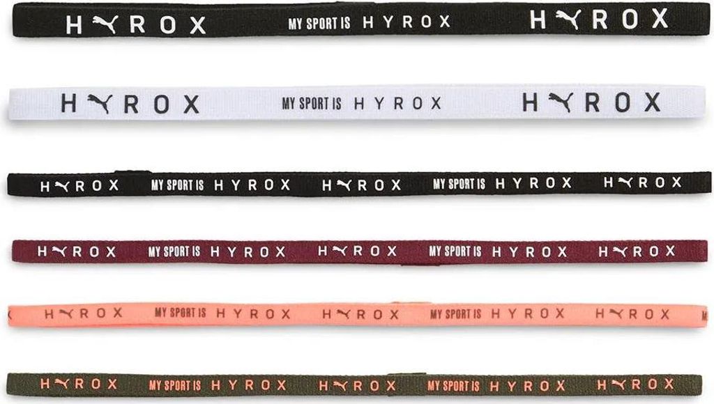 Puma PUMA x HYROX Hairbands (6pcs) - schwarz, Größe:-