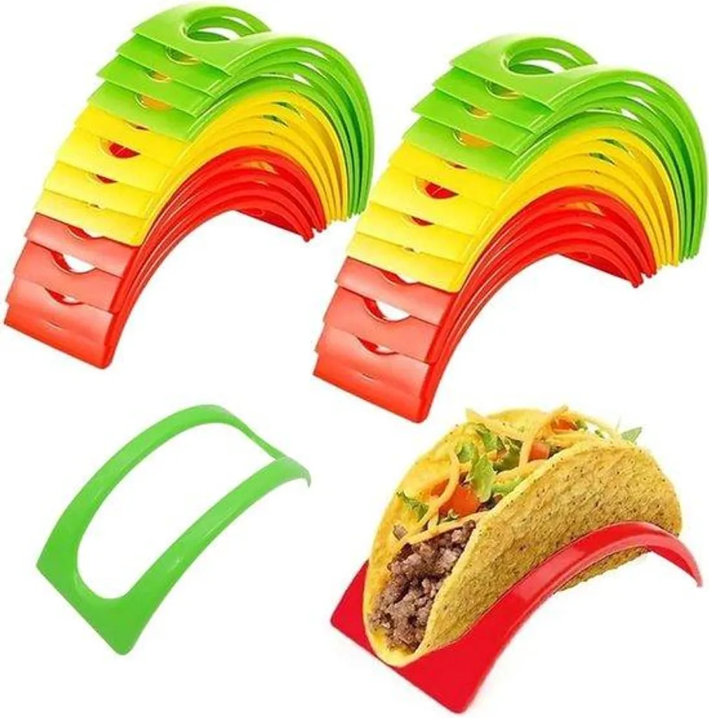 Support tacos incassable lot de 32 porte-tortillas en plastique robuste