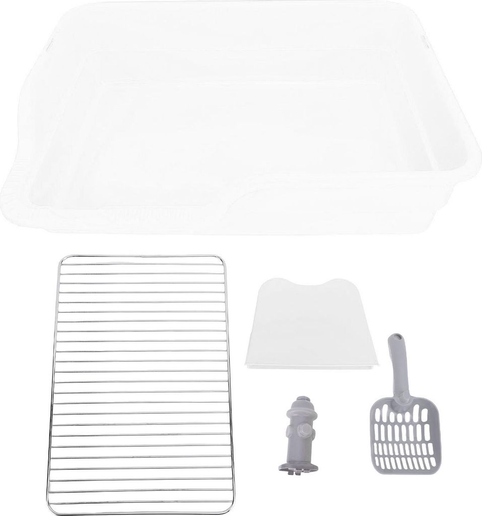 Hundetoilette Edelstahl -Netz Stall Stall stabil zu reinigen zu reinigen Pee Pad Halter Töpfchen -Trainingschale für heimische Weiße