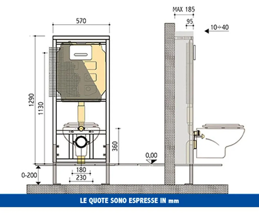 Coffret Sara : Module pour WC suspendu - Solution évacuation unique - 3