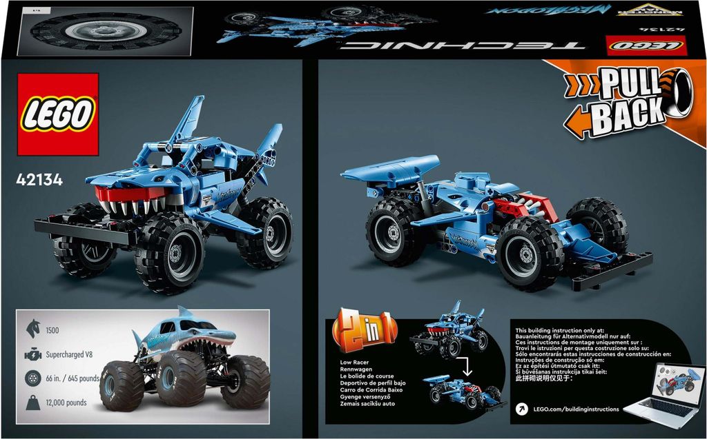 LEGO 42134 Technic Monster Jam Megalodon, zabawkowy
