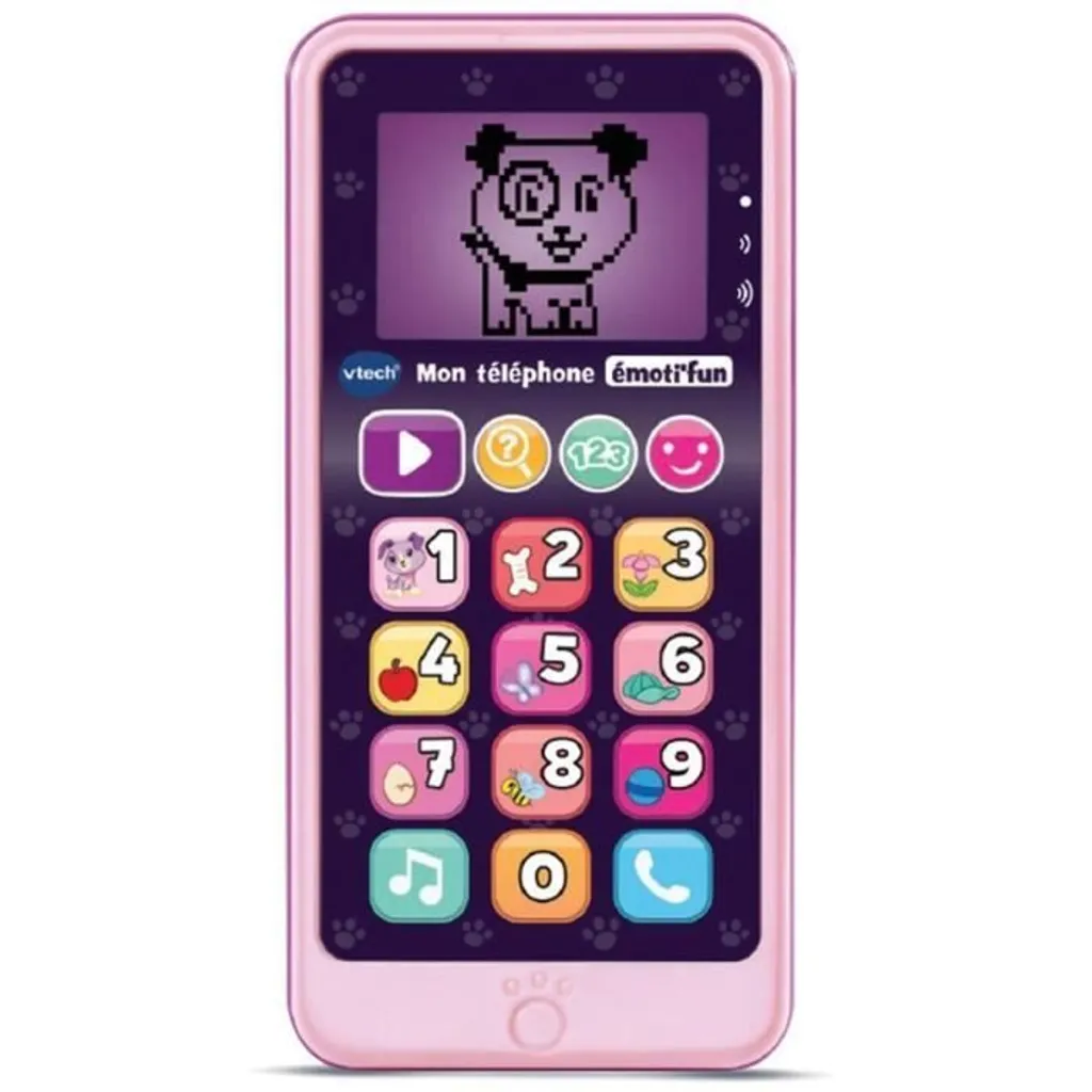 Téléphone jouet éducatif VTech rose, carnet de notes pour bébés 18 mois