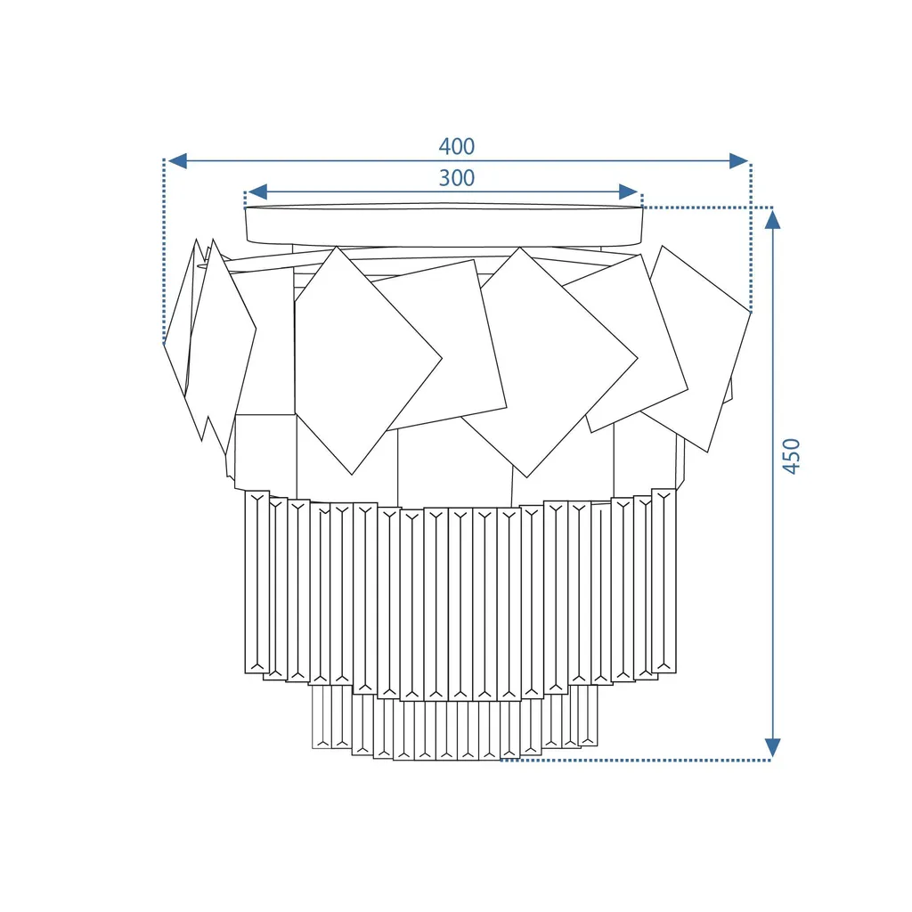 Lampe Suspendue Dorée Toolight APP1309-C - Éclairage Chic Salle à Manger - 7