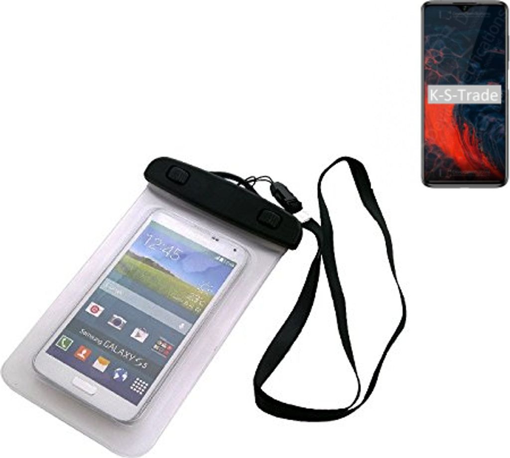 K-S-Trade Schutz Hülle Kompatibel mit Elephone E10 Beach Bag wasserdichte Schutz Hülle 16cm x 10cm Schutzhülle Staub Sand Flachwasser Beachbag Case