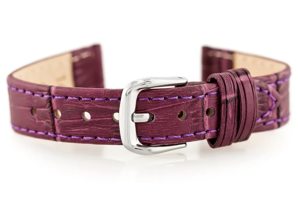 Cinturino 14mm Pelle Viola W41 | Accessorio Moda Orologio Donna