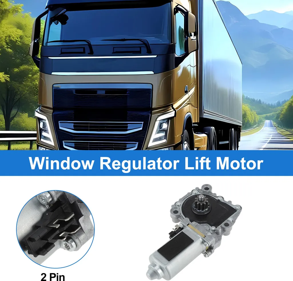 Moteur Lève-Vitre 2 Broches pour Volvo FH 12, Montage Rapide Droite