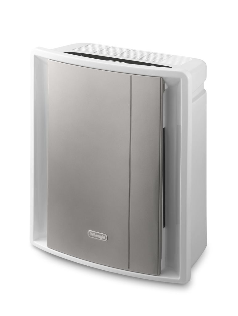 De'Longhi Luftreiniger AC230 5-stufiges Filtersystem,bis 80 m,Timer-Funktion,silber