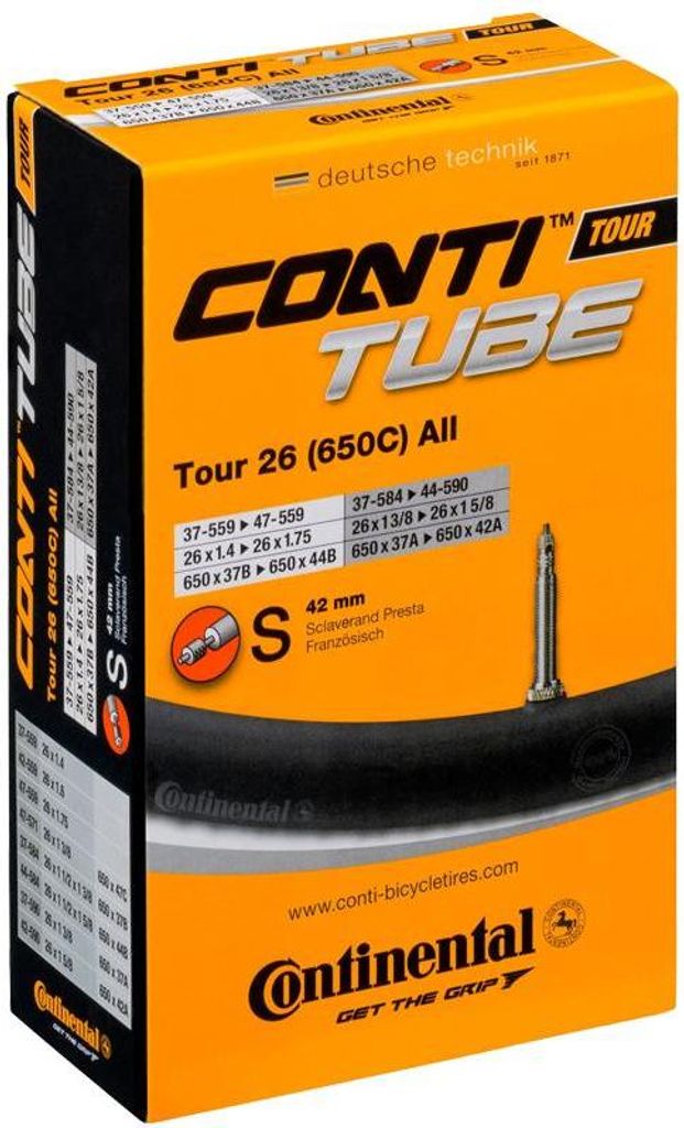 Continental 5036713, Presta-Ventil, 26", Schwarz, Silber, Produktbild 