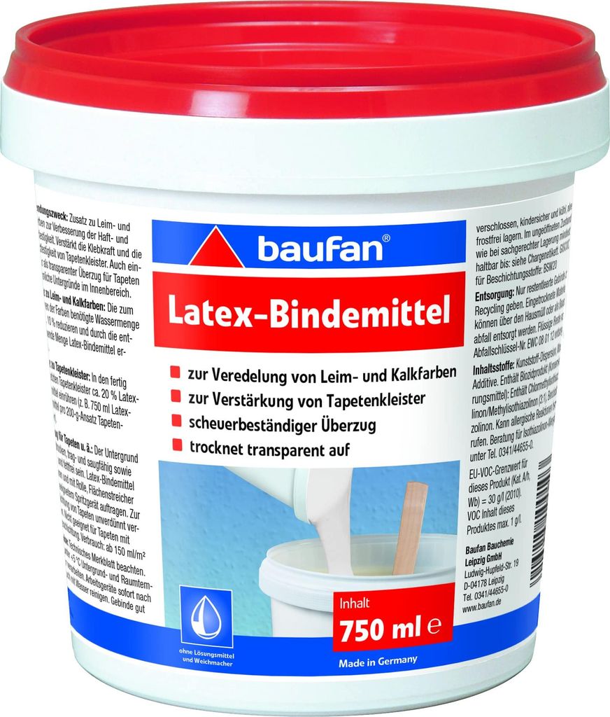 baufan Latex Bindemittel Classic 750ml - zur Versiegelung Produktbild 