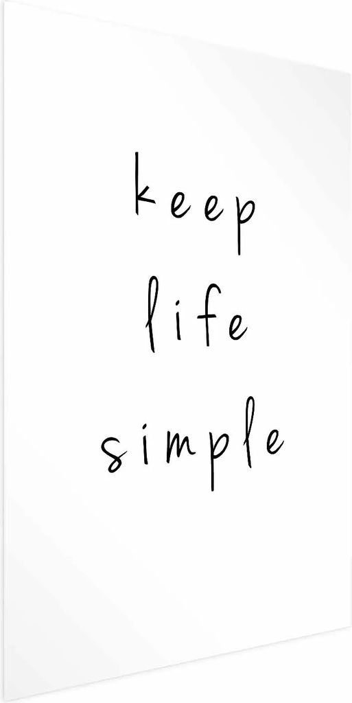 Posterpapier Poster - Keep Life Simple 29.7x42 cm Text m-A-0856-ao-a