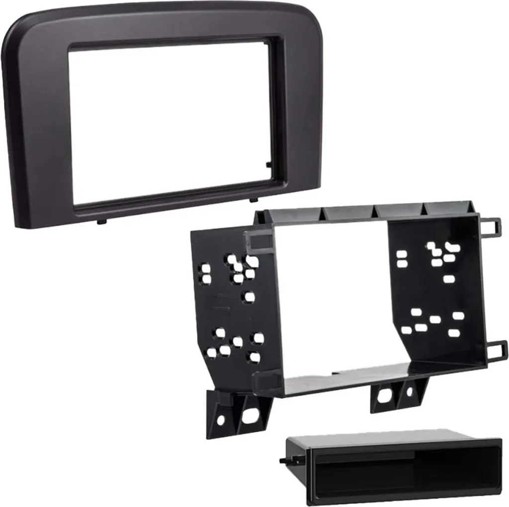 Façade autoradio 2-DIN avec vide-poche pour Volvo S80 TS 1998 à 2004