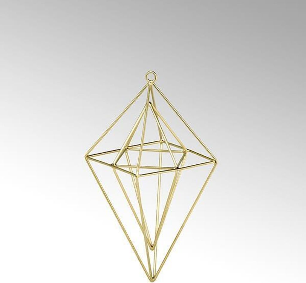 Lambert Cristal Dekohänger Eisen gold klein 4,5 x 12 cm 46088