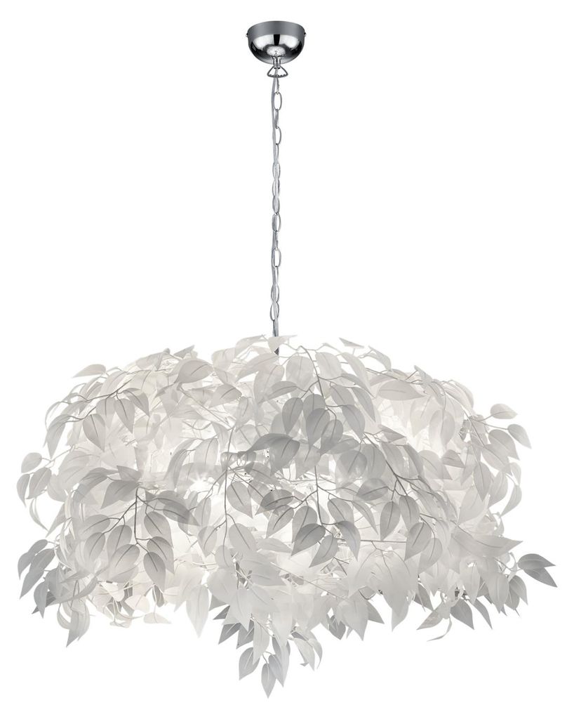 RL Pendelleuchte Leavy bzw. Hängelampe Weiß & Chrom - Durchmesser ca. 70 cm