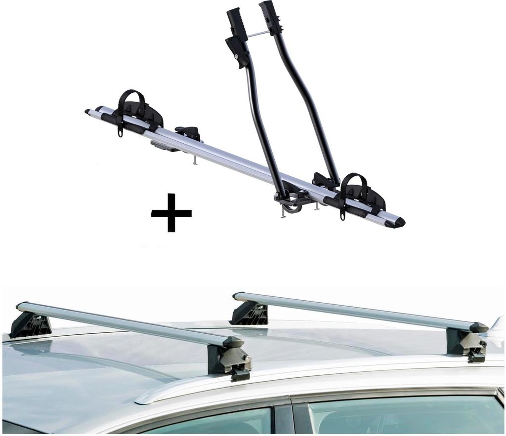 Fahrradträger SAGITTAR + Relingträger CRV120A kompatibel mit für VW Golf III Kombi 93-99