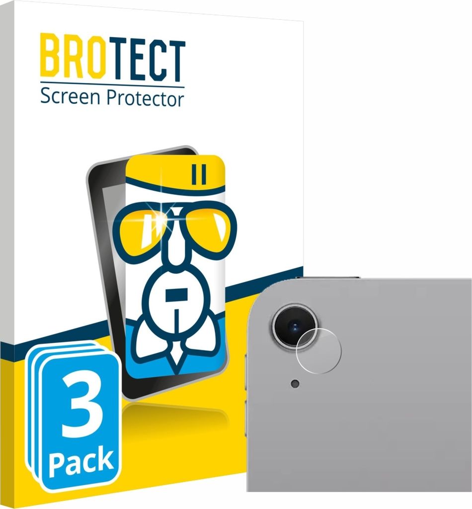 3x BROTECT Schutzglas für Apple iPad Air 11" M3 2025 (NUR Kameraschutz) Schutzfolie Panzer Folie Glas Display Schutz klar