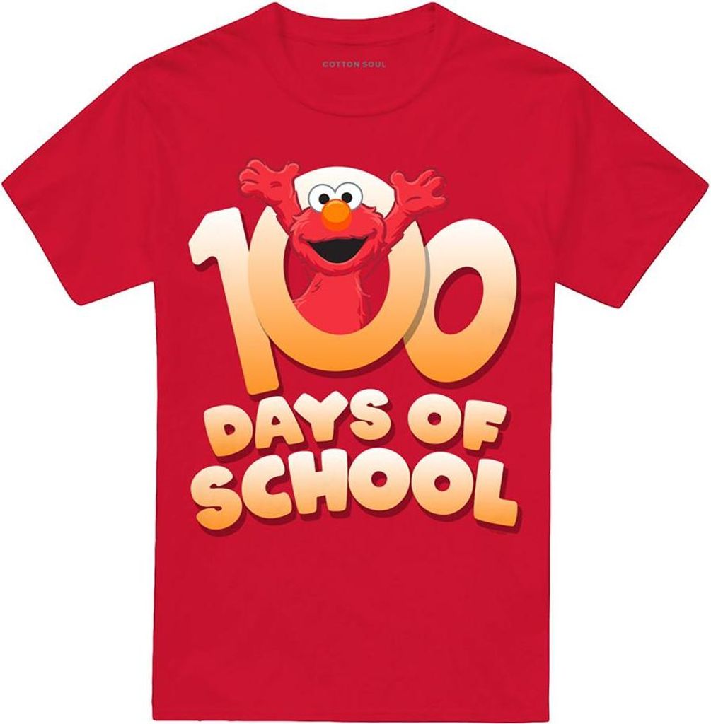 Sesame Street - "100 Days Of School" T-Shirt für Herren/Damen Uni TV28178 (XXL) (Rot)