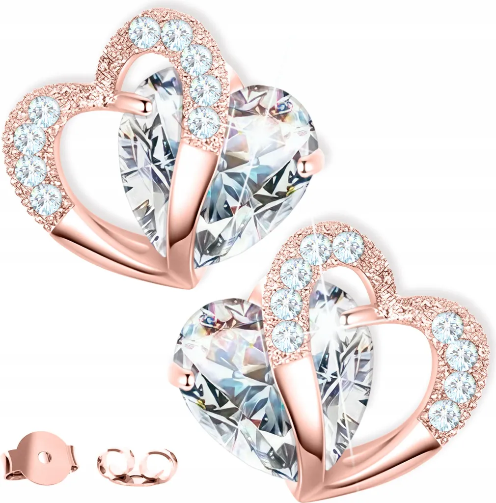 Orecchini Cuore Argento 925 e Oro: Lusso Accessibile con Zirconi