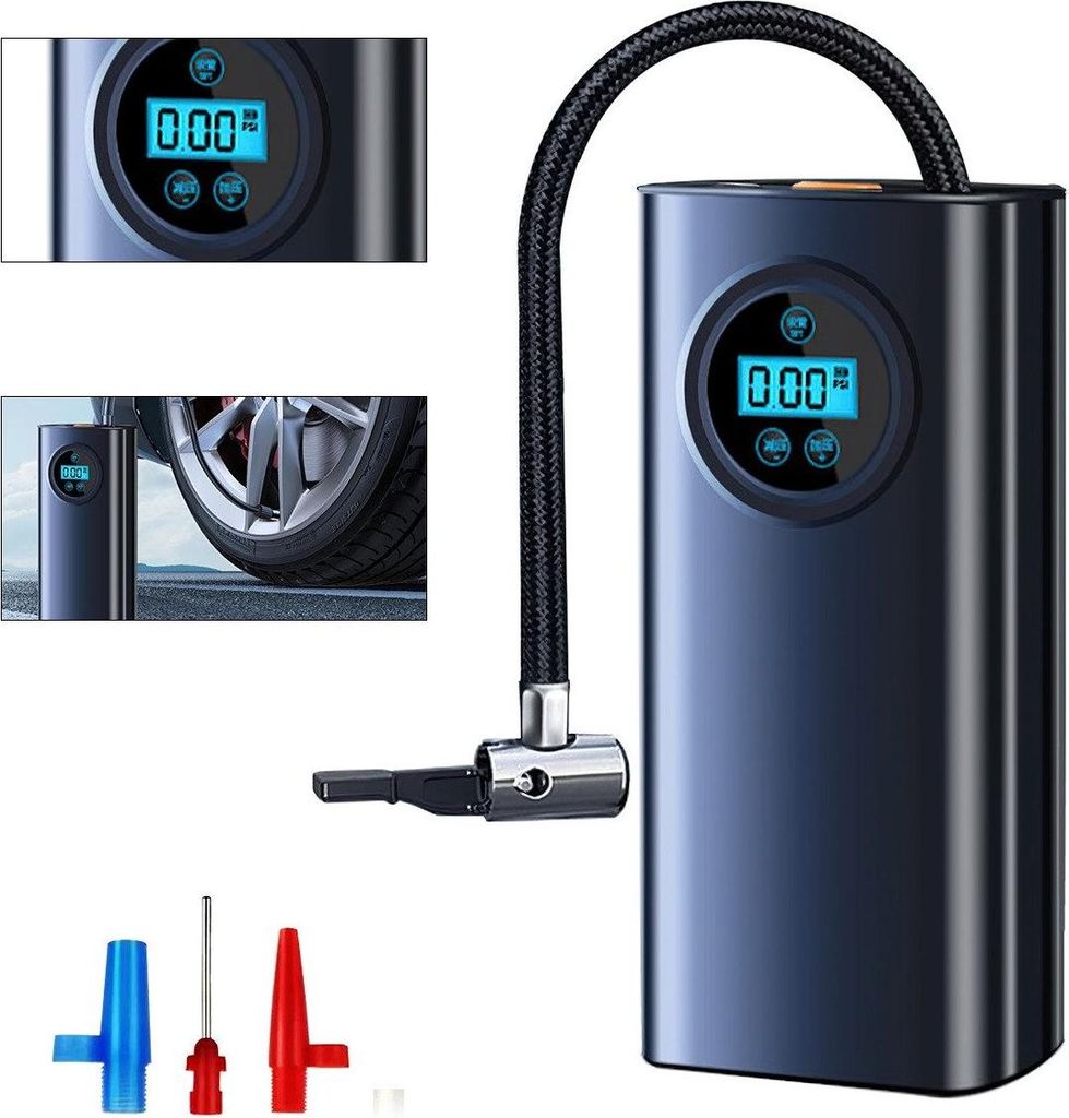 Akku-Luftpumpe, Luftpumpe, Kompressor-Reifenfüller mit Produktbild 