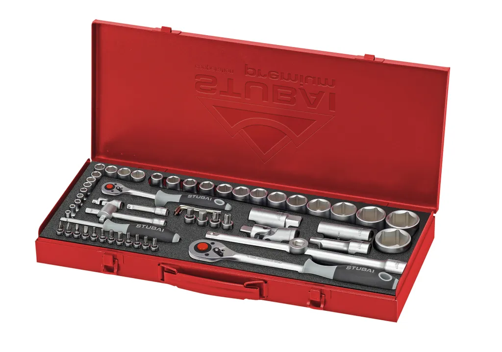 Coffret cliquets et douilles STUBAI 60 pièces idéal entretien mécanique