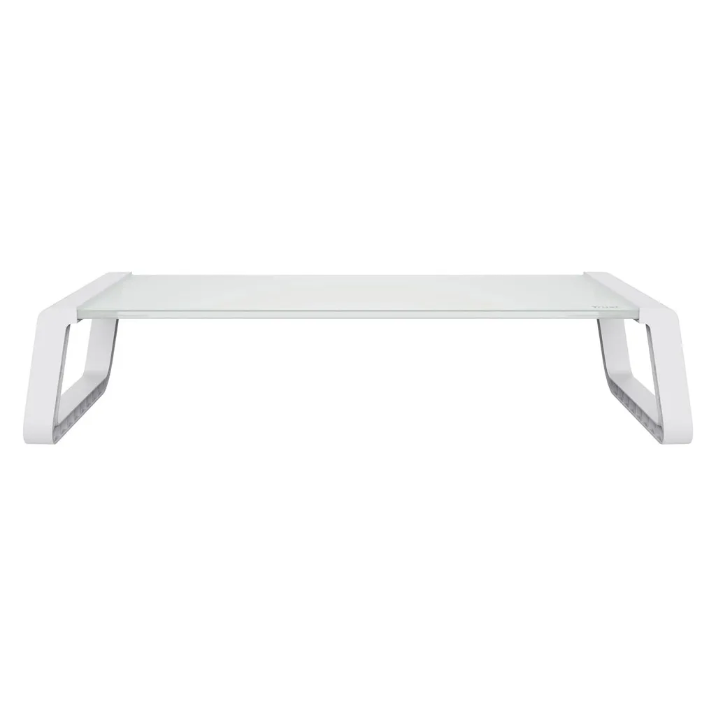 Support moniteur design en acrylique transparent et blanc TRUST 25351