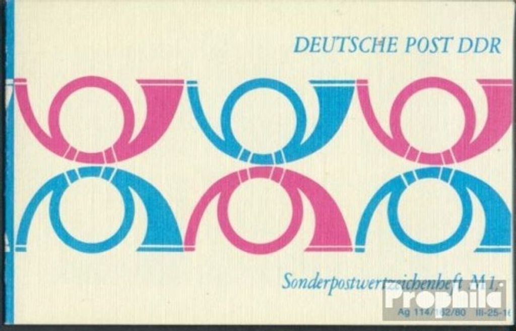 Briefmarken DDR 1981 Mi SMHD10I f (kompl.Ausg.) postfrisch 6 Posthoerner
