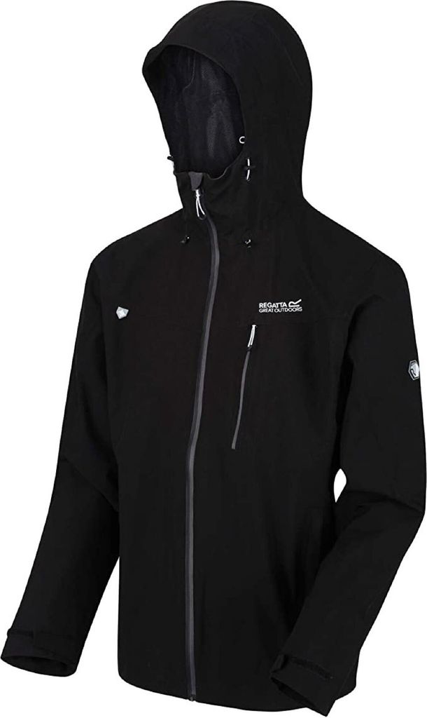 Regatta Birchdale Outdoorjacke Regenjacke Wasserdicht und Winddicht Herren, Größe:XXXXXL, Farbe:Schwarz