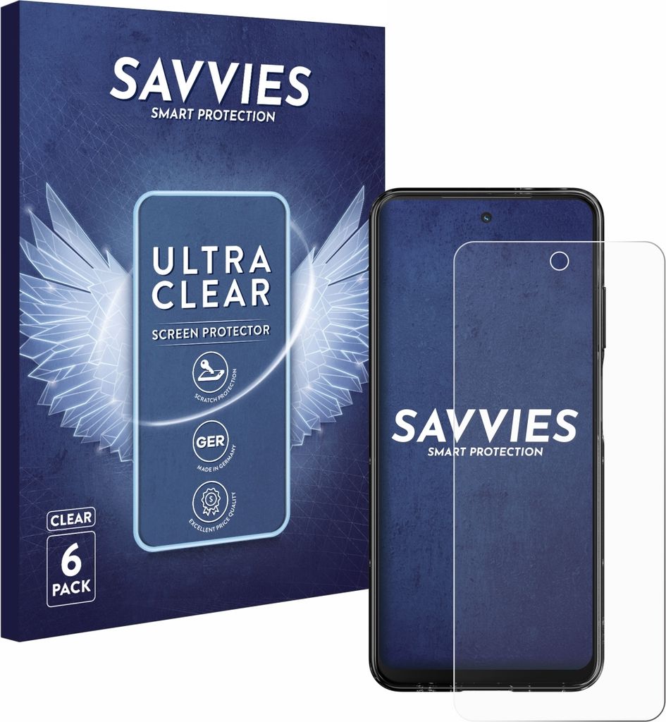 6x Für HMD Fusion Schutzfolie Savvies Displayschutz Display Schutz Folie Klar Transparent