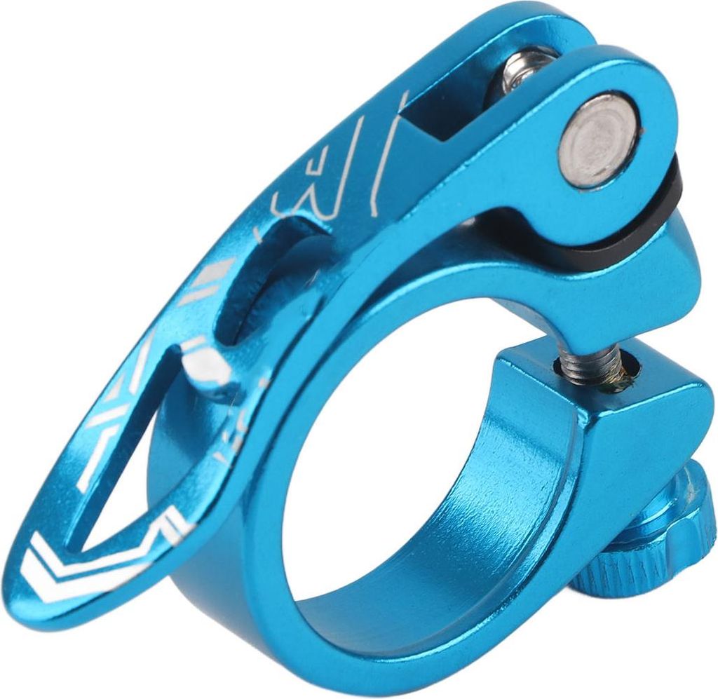 BOLANY Mountain Road Bike Sattelstützenklemme Schnellspanner Fahrradsattelstütze 31,8 mmBlau