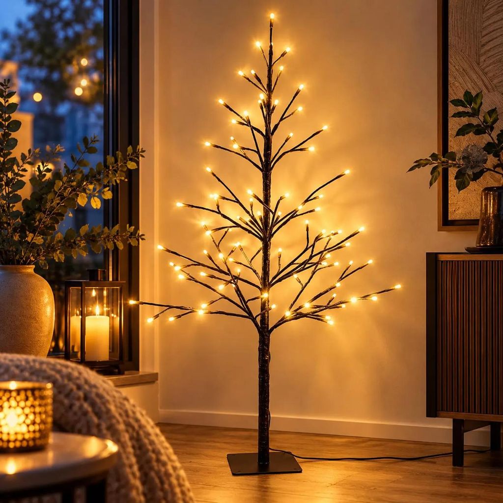 LED Baum Lichterbaum 120cm hoch 80 LEDS  Leuchtbaum Produktbild 
