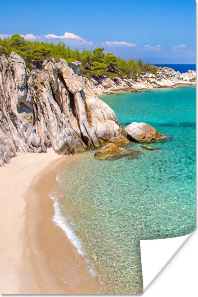 MuchoWow Poster Meer - Strand - Sommer 120x180 cm - Kunstposter