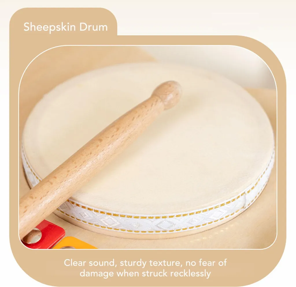 Set d'instruments de percussion pour bébé avec carillon et cymbale - 4