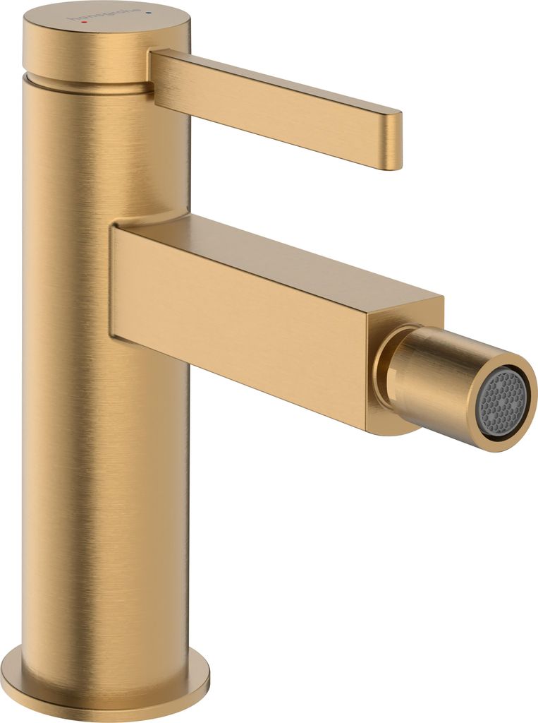 hansgrohe Finoris Einhebel-Bidetmischer mit Push-Open Ablaufgarnitur, Ausladung 129 mm, 76200140