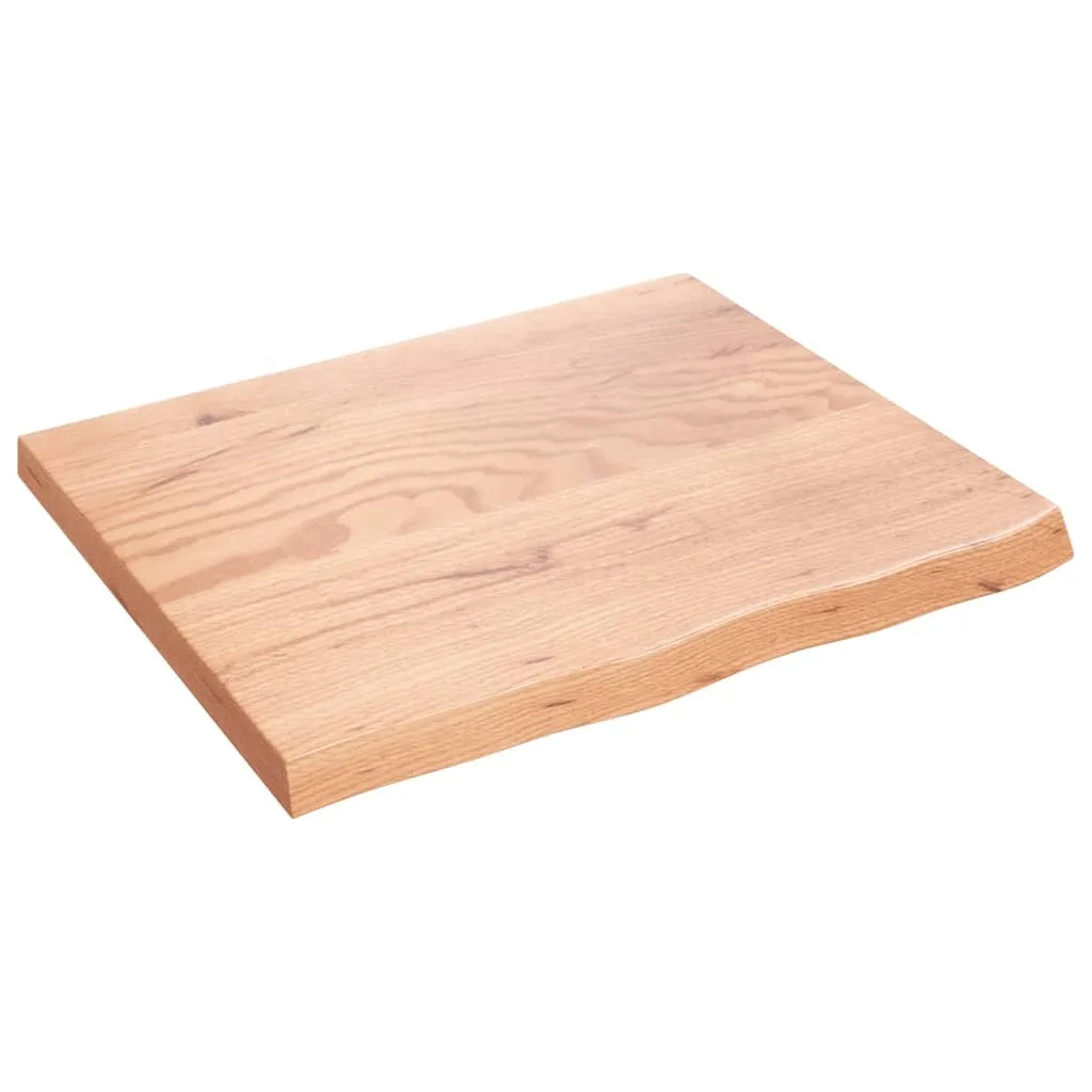 Piano Tavolo Rovere Massello 60x50x2cm Marrone Chiaro SYFAX - Vero Legno