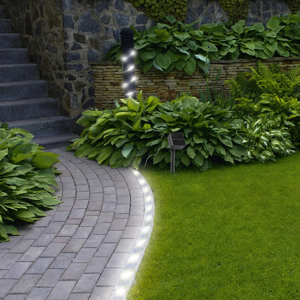 Guirlande Lumineuse Solaire LED 2m Blanche pour Balcon et Terrasse