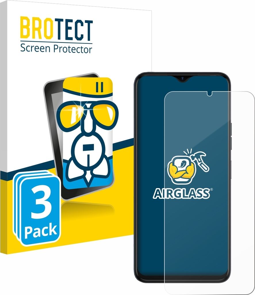 3x BROTECT Schutzglas für Tecno Spark 10 5G Schutzfolie Panzer Folie Glas Display Schutz klar