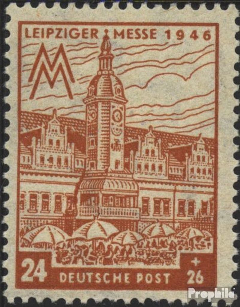 Briefmarken Sowjetische Zone (All.Bes.) 1946 Mi 164A Y gestempelt Leipziger Messe