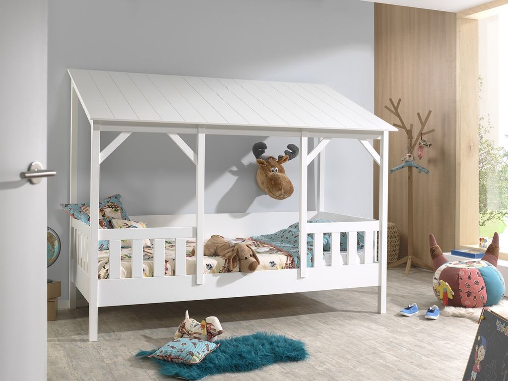 Vipack Hausbett inkl. Rolllattenrost, Liegefläche 90 x 200 Produktbild 