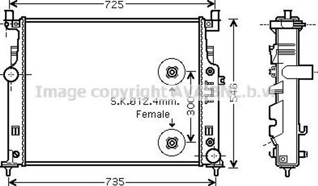 Évitez la Surchauffe : Radiateur AVA MS2458 pour Mercedes 1645000003 M GL