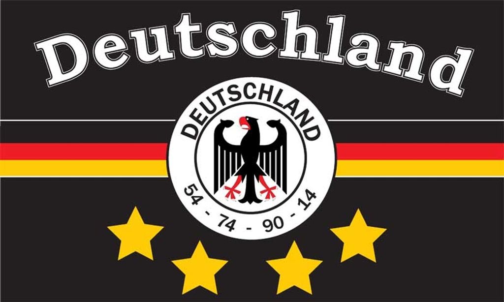 Fahne Flagge Deutschland mit Adler schwarz 90x150 cm Hissflagge Hissfahne WM/EM 