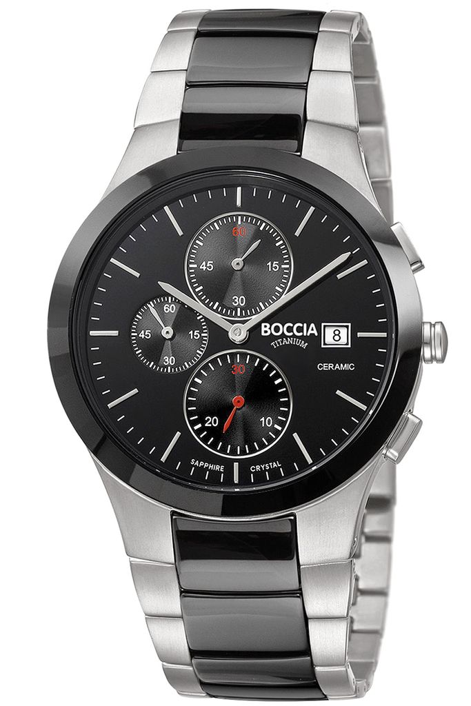 Boccia 3748-01 Montre Homme Chronographe Céramique Titanium Image du produit 